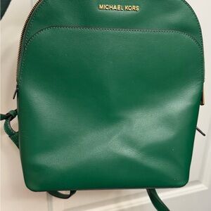 Michael Kors Emerald Green Leather Backpack